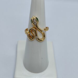 Serpent Anti Tarnish Adjustable Golden Ring by serveandshine
