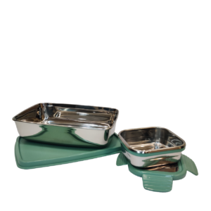 Signoraware Munch-mate stainless steel Small lunch box (550ml+130ml) compact size