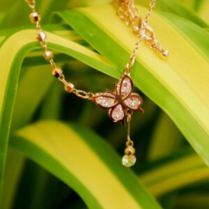 Rosegold Butterfly Pendant Chain By serveandshine