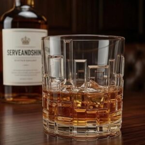 ServeandShine Blocksmith whisky glass 320ml